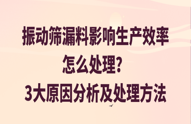 振動(dòng)篩漏料影響生產(chǎn)效率怎么處理？3大原因分析及處理方法